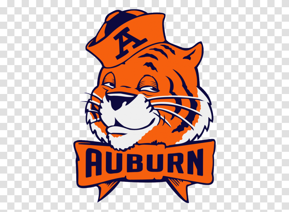 Auburn Tigers Old Logo, Label, Sticker, Poster Transparent Png