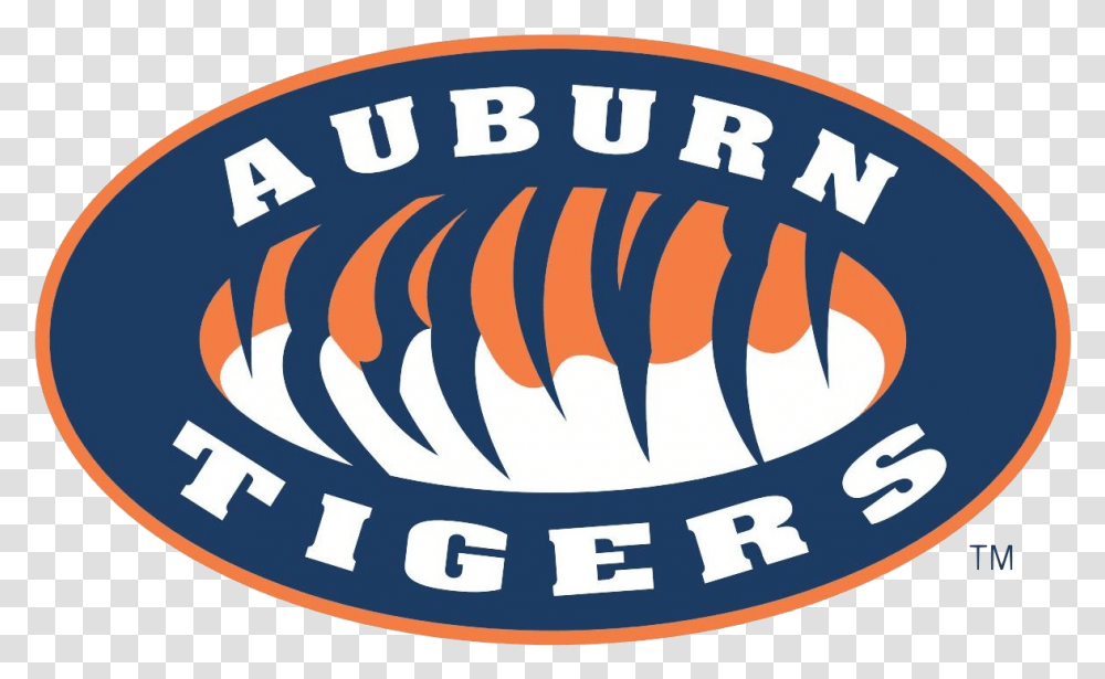Auburn University Tiger Logo Auburn Tigers Name Logo, Trademark, Meal, Food Transparent Png