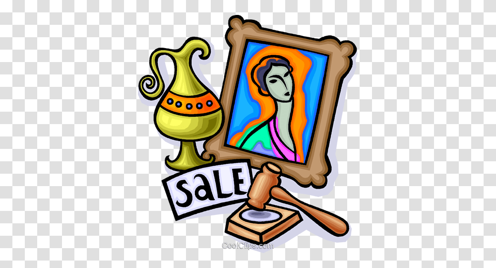 Auction With Painting And Vase Royalty Free Vector Clip Art, Face, Label Transparent Png