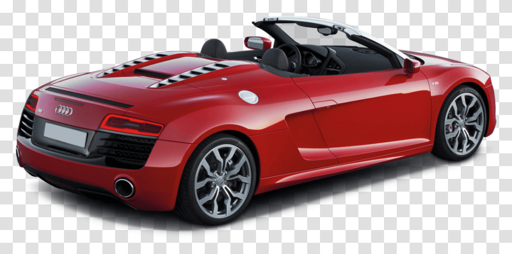 Audi R8 V8 Spyder Car Hire Rear View, Vehicle, Transportation, Automobile, Convertible Transparent Png