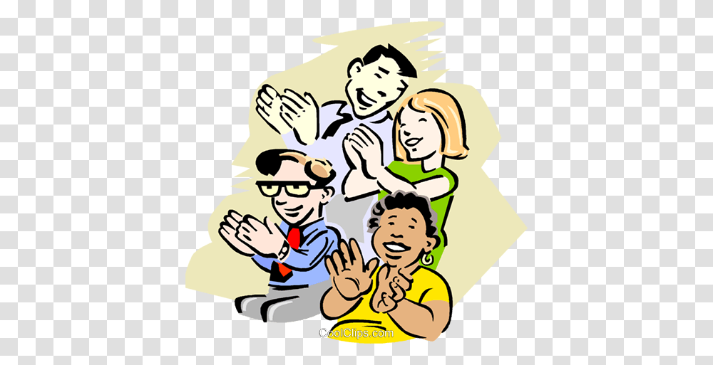 Audience Clapping Royalty Free Vector Clip Art Illustration, Person, People, Family, Poster Transparent Png