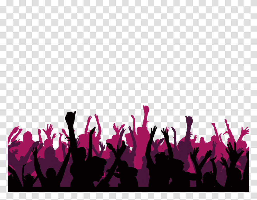 Audience Stage Orchestra Silhouette Applause Cheering, Crowd, Concert, Rock Concert, Leisure Activities Transparent Png