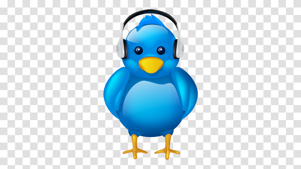 Audio Bird Headphones Logo Music Birdbrain, Toy, Animal, Penguin, Bluebird Transparent Png