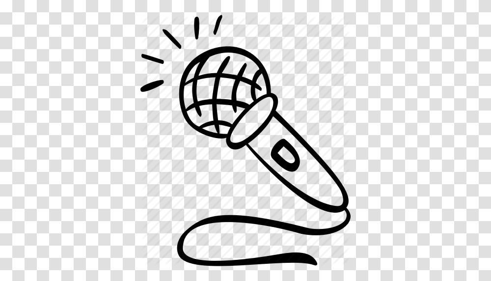 Audio Mic Microphone Record Recording Scribble Icon, Lighting, Lightbulb, Hand, Rug Transparent Png