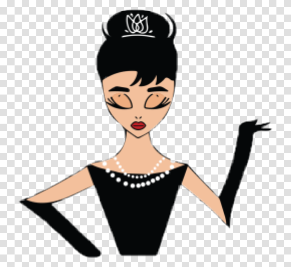 Audreyhepburn Cartooncaricaturecaricaturastickeremixsti, Person, Female, Finger, Stencil Transparent Png