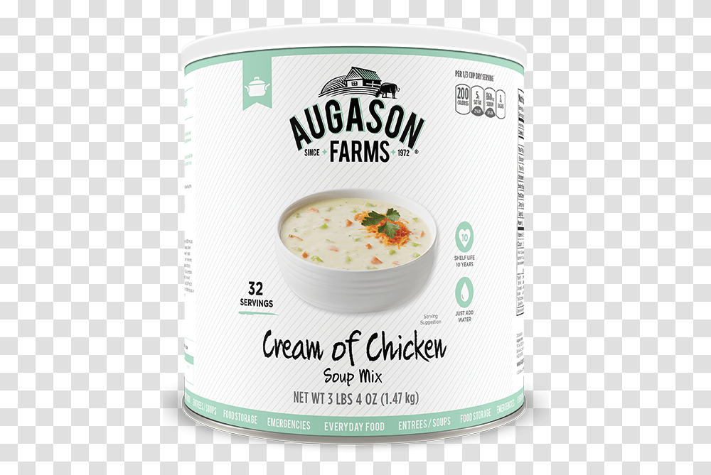 Augason Farms Cream Of Chicken Soup Mix Augason Farms, Dessert, Food, Yogurt, Bowl Transparent Png
