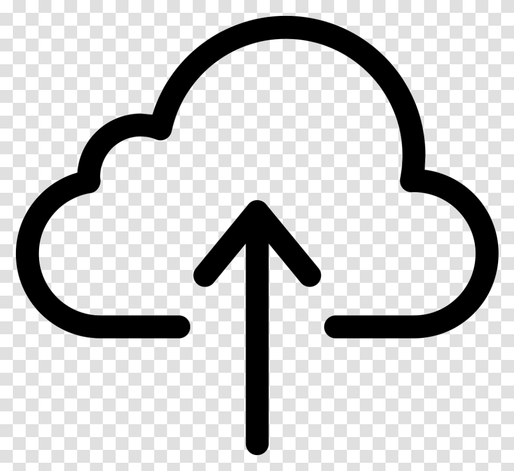 Augic Cloud Upload Upload Cloud Icon, Stencil, Silhouette Transparent Png