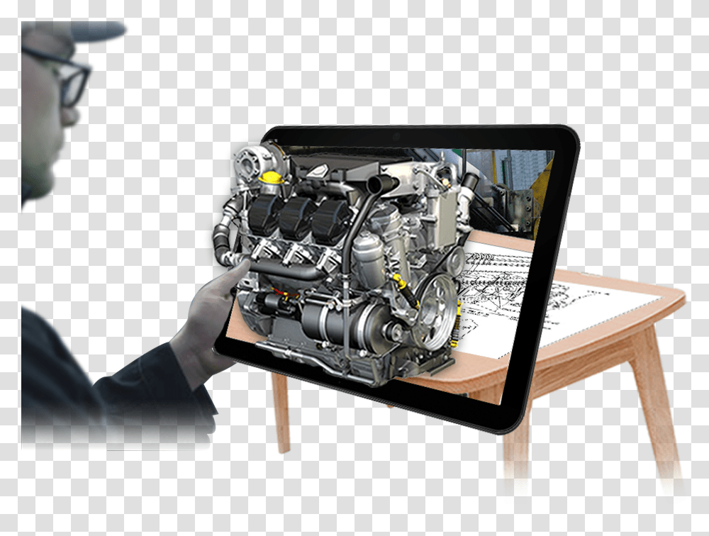 Augmented Reality In Product Design, Machine, Engine, Motor, Person Transparent Png