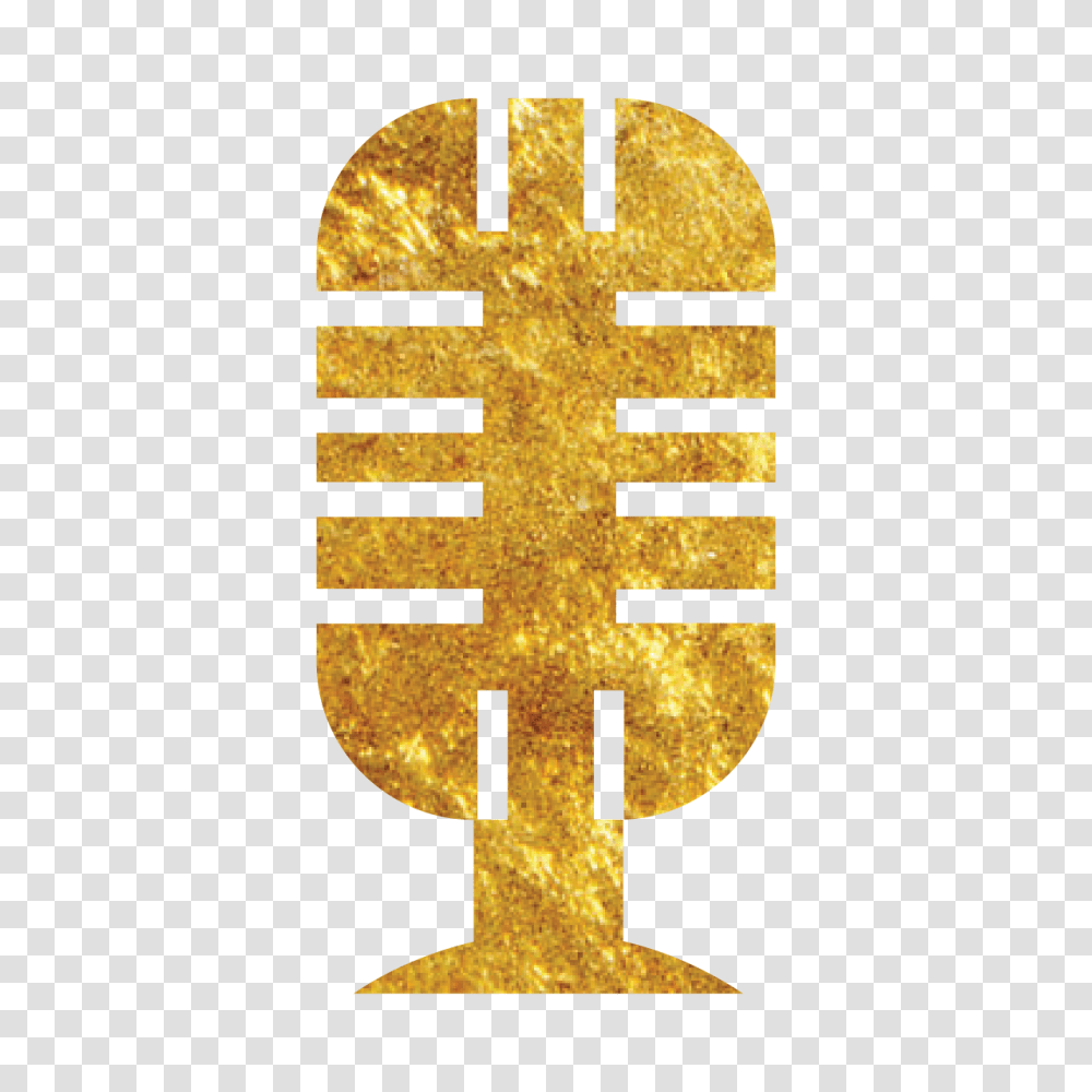 August Graphics Pack Microphone Gold, Cross, Logo Transparent Png