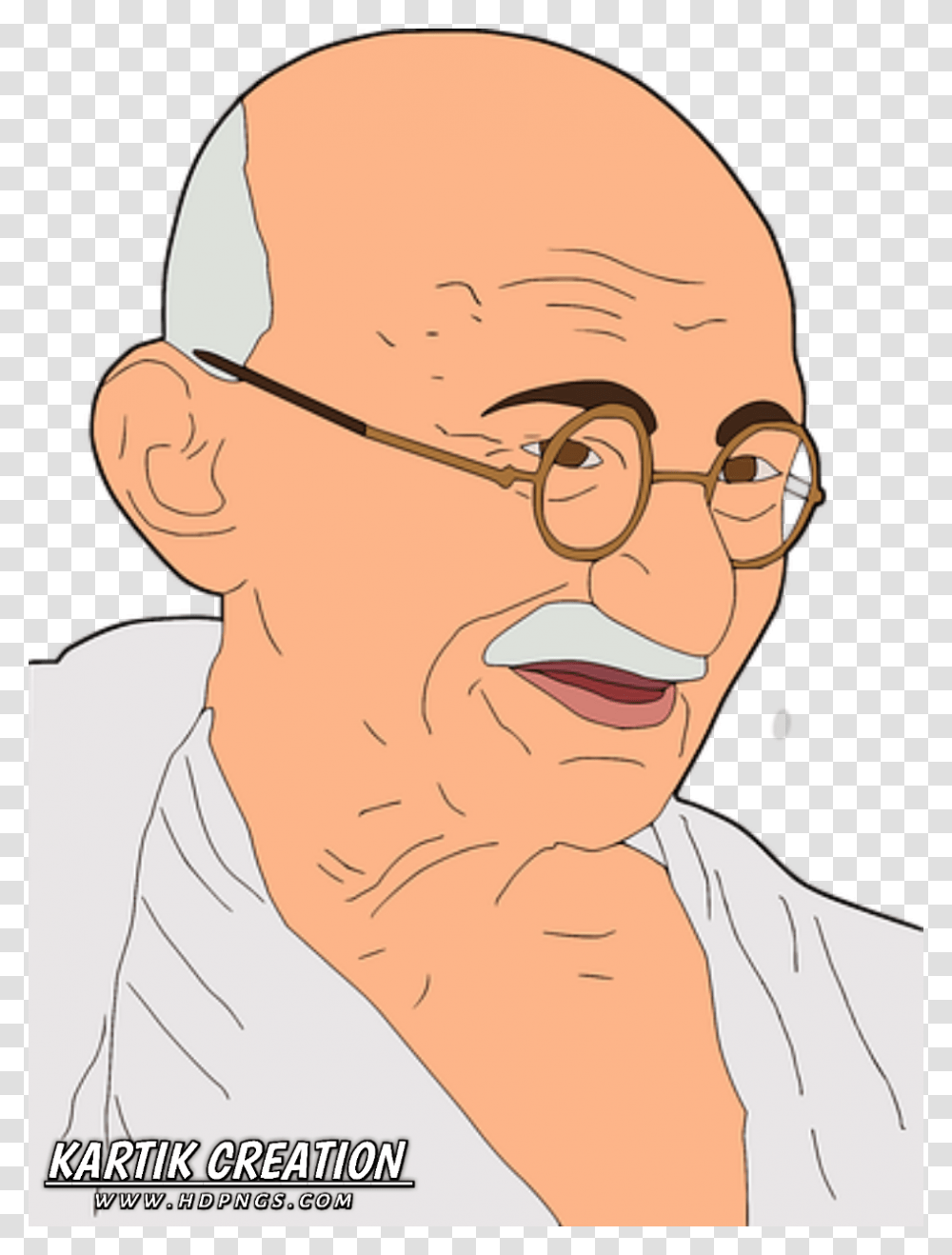 August Independence Day Wallpaper Hd Outline Of Mahatma Gandhi, Head, Face, Person, Jaw Transparent Png