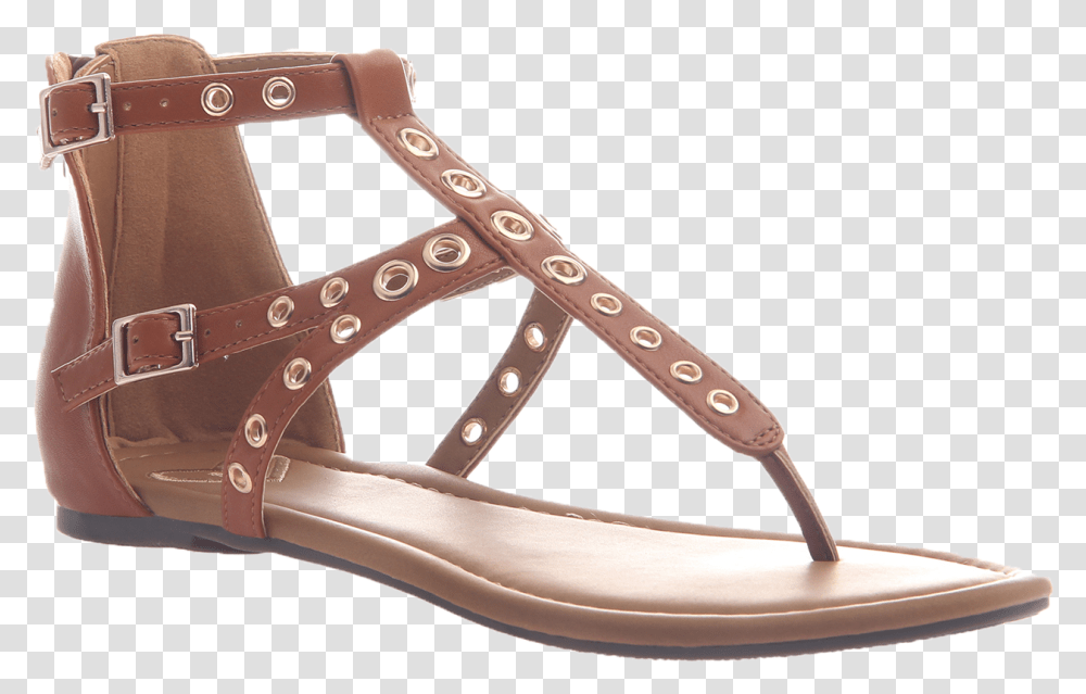 Augusta In Tobacco Flat Sandals Sandal, Apparel, Footwear, Belt Transparent Png