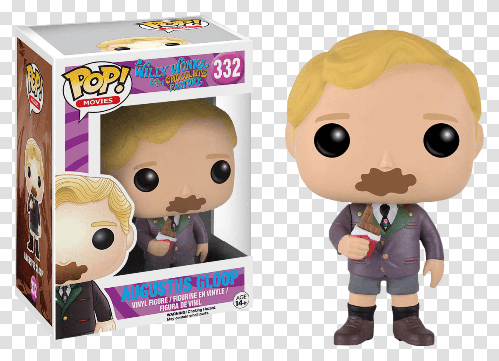 Augustus Gloop Pop Vinyl Figure Willy Wonka Funko Pop, Person, Human, Toy, Doll Transparent Png
