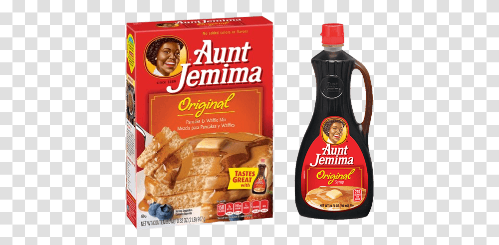 Aunt Jemima Pancake Mix 32 Oz, Food, Seasoning, Syrup, Person Transparent Png