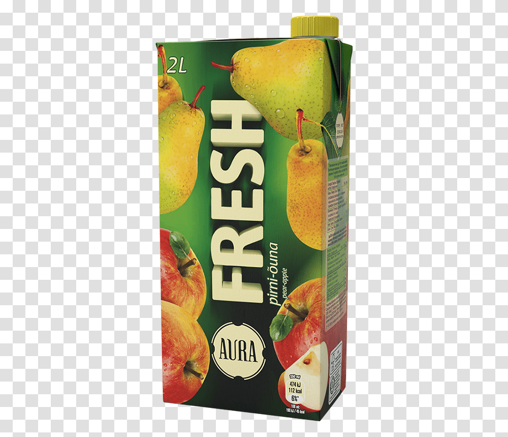 Aura Fresh Pear Amp Apple Juice Drink, Plant, Food, Beverage, Fruit Transparent Png
