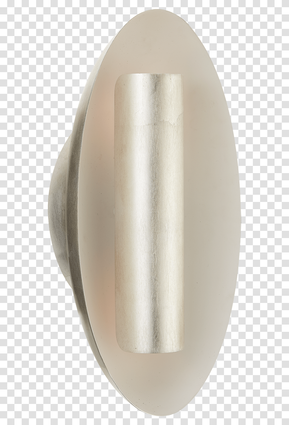 Aura Medium Oval Sconce In Burnished Silver Leaf With Lampshade, Milk, Beverage, Pottery, Jar Transparent Png