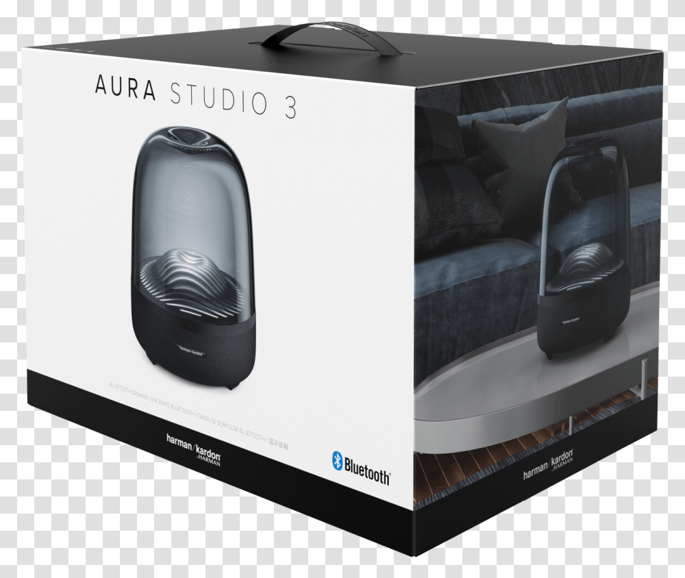 Aura Studio 3 Bluetooth Speaker Harman Kardon Aura Studio 3 Box, Electronics, Appliance, Adapter, Hub Transparent Png