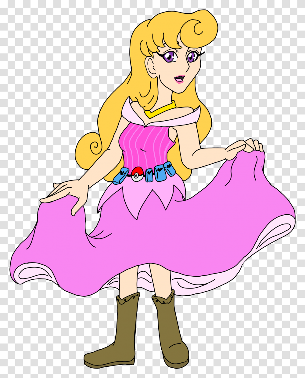 Aurora As A Pokemon Trainer By Krissiedeathy Clip Art, Person, Blonde, Woman, Girl Transparent Png