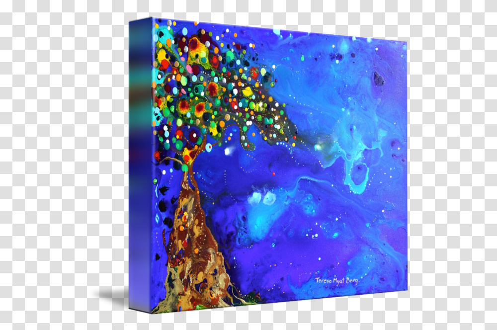 Aurora Borealis Tree By Teresa Myat Berg Modern Art, Graphics, Canvas, Purple, Crystal Transparent Png