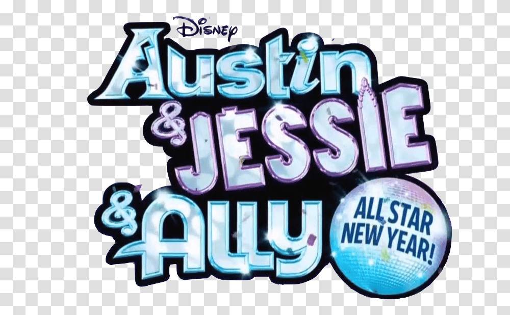 Austin E Jessie Ally Logo And Disney Austin Ally And Jessie All Star New Year, Text, Purple, Art, Word Transparent Png