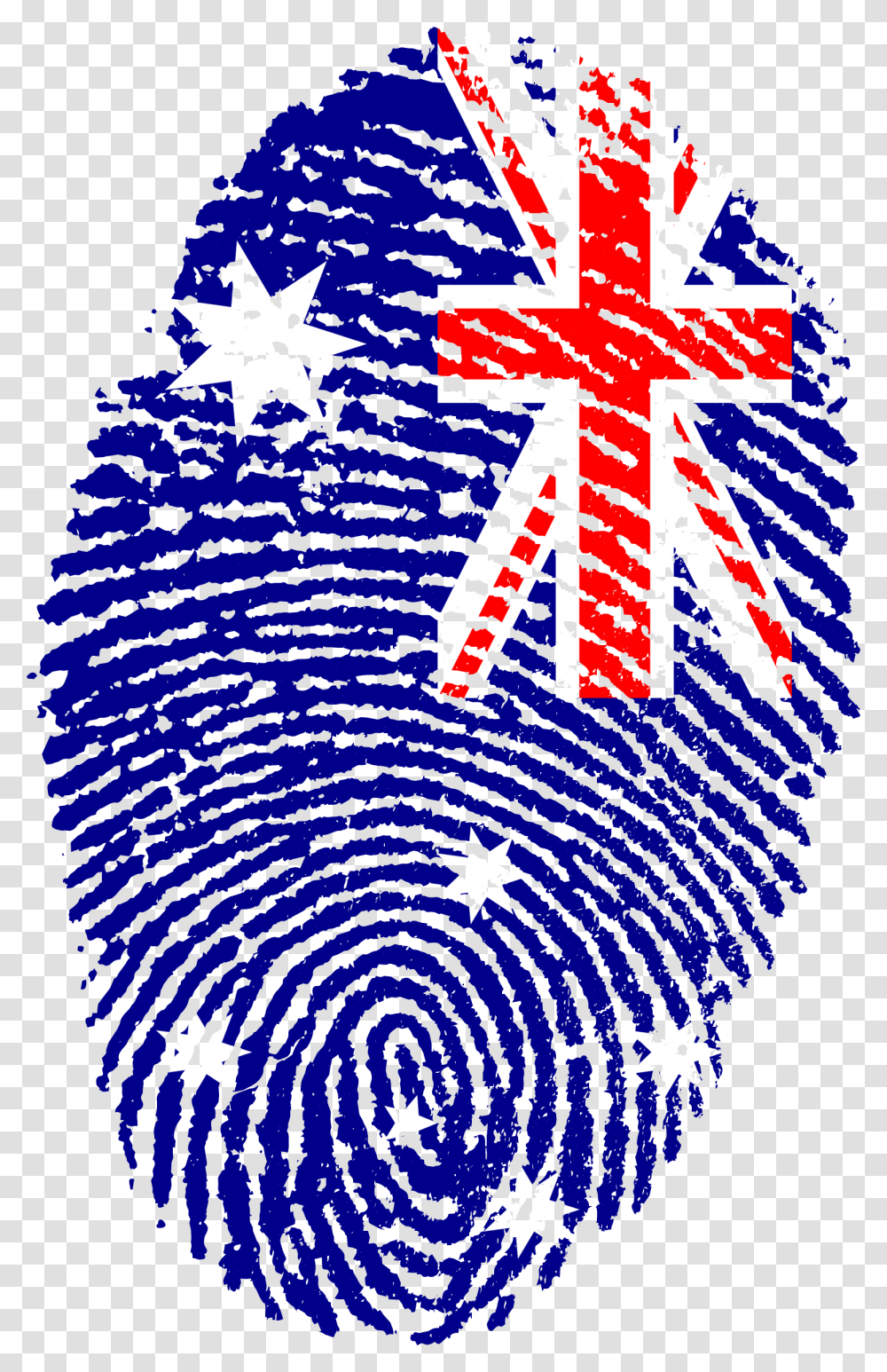 Australia Flag Fingerprint, Cross, Airplane Transparent Png