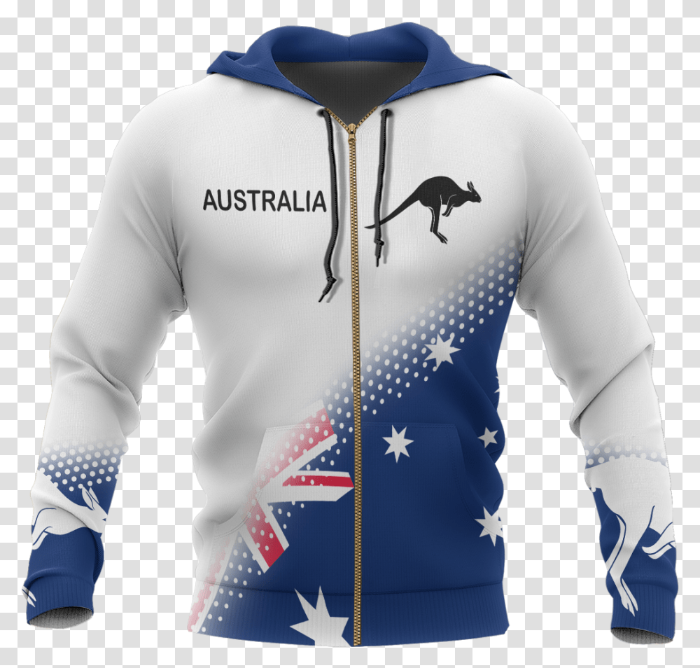 Australia Flag Zip Hoodie Dots Version Nnk 1811 Zipper, Clothing, Apparel, Sweatshirt, Sweater Transparent Png