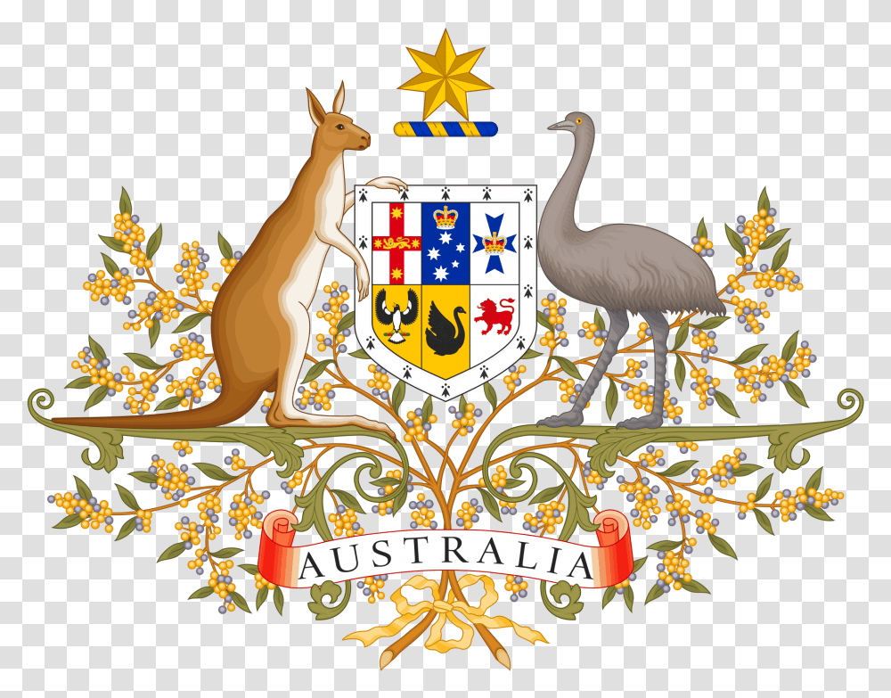 Australia Kangaroo And Emu, Bird, Animal, Emblem Transparent Png