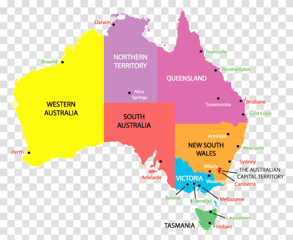 Australia Map States And Capital Cities, Plot, Diagram, Land, Outdoors Transparent Png