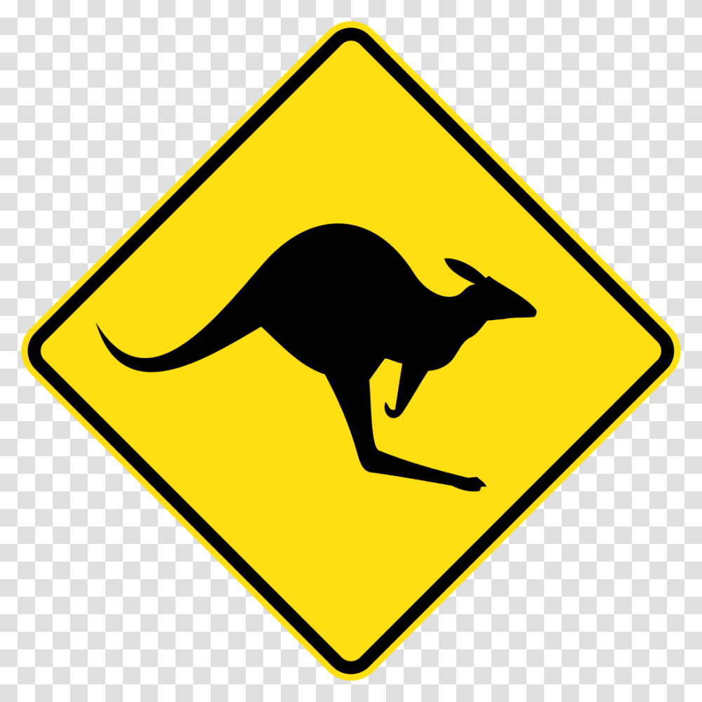 Australia Road Sign, Animal, Mammal, Kangaroo Transparent Png