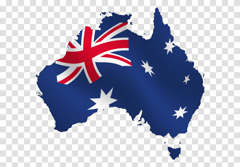 Australia Study Australian Flag In Map, Tree, Plant, Star Symbol Transparent Png