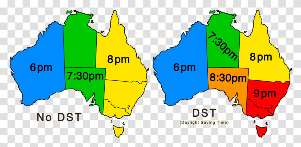 Australia Time Zones Daylight Savings, Plot, Map, Diagram, Vegetation Transparent Png