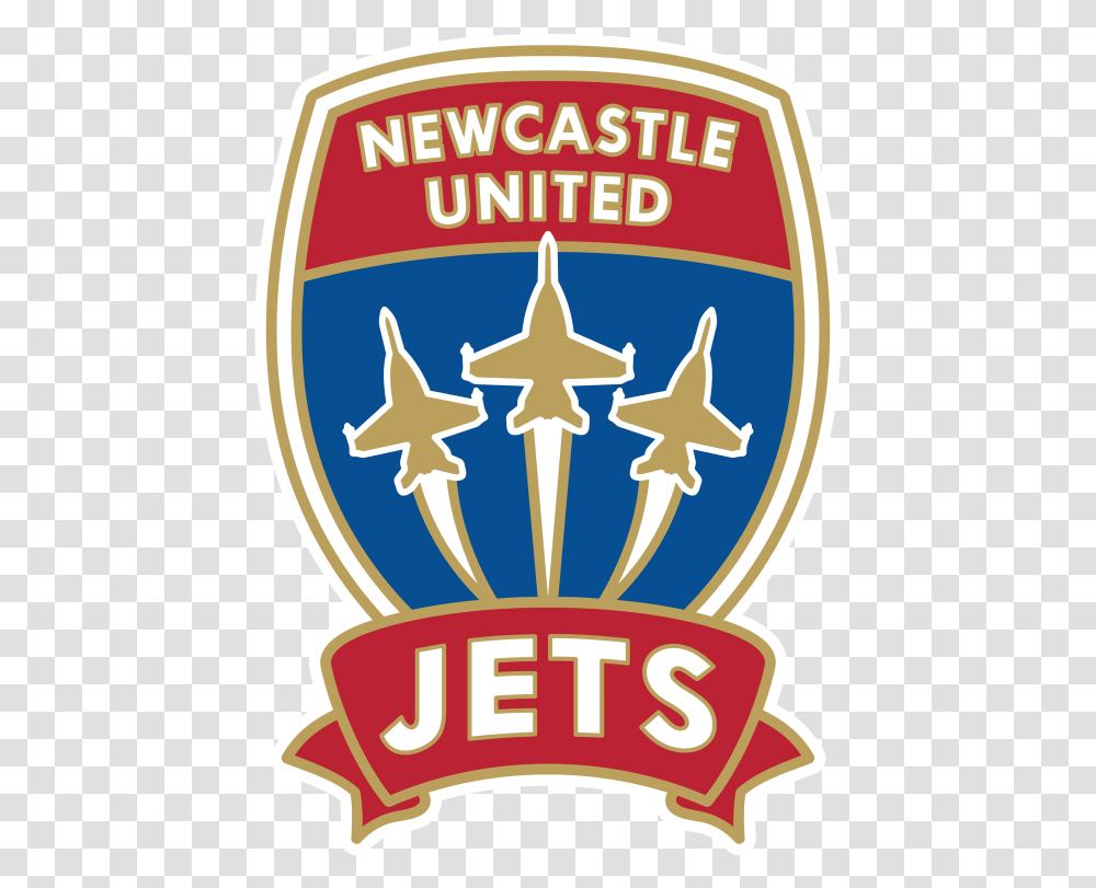 Australian A League Football Logos Football Logos Logo Newcastle Jets, Trophy, Symbol, Star Symbol, Trademark Transparent Png