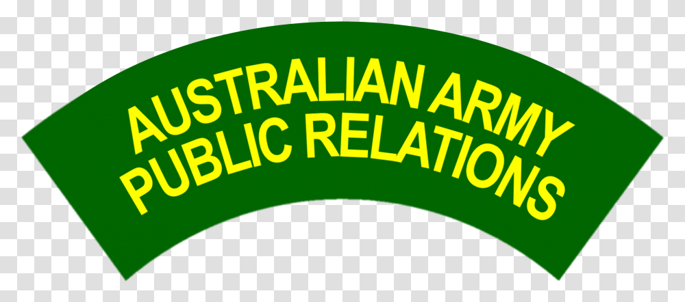 Australian Army Public Relations Battledress Flash Army Banner, Word, Label, Vegetation Transparent Png