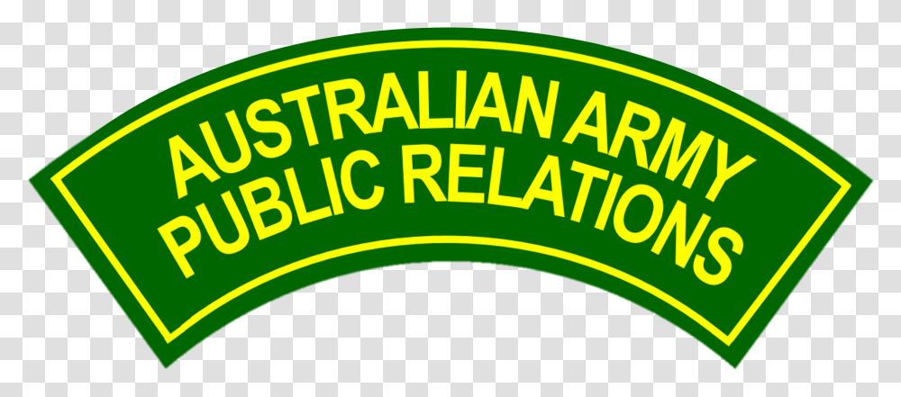 Australian Army Public Relations Battledress Flash, Word, Label, Logo Transparent Png