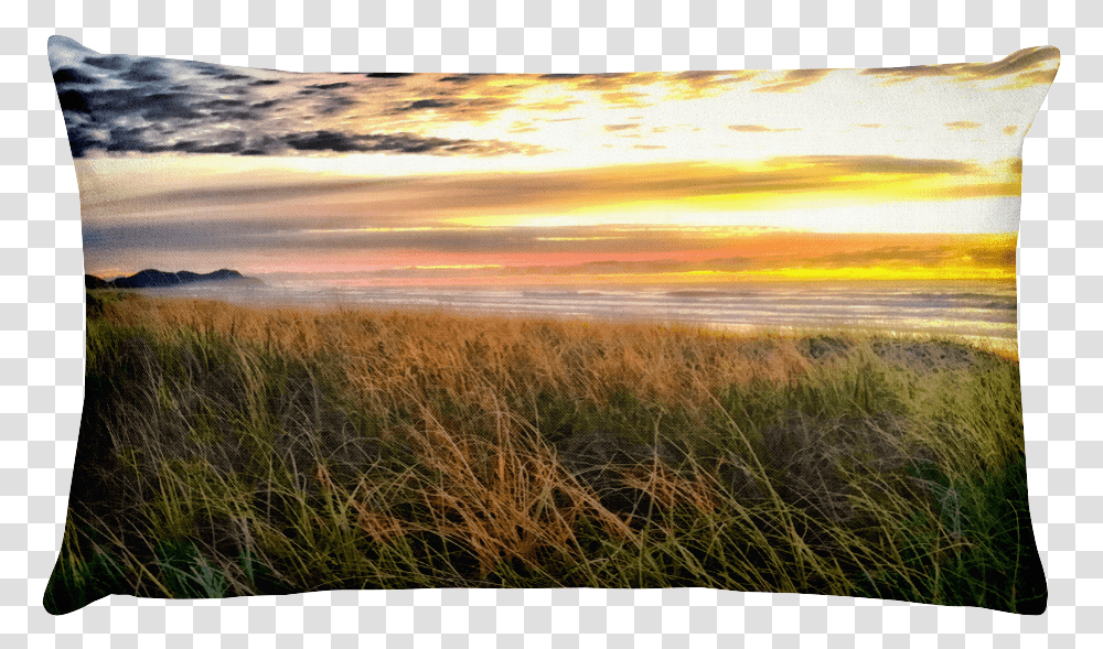 Australian Beach Sunrise Bed Pillow Grass, Plant, Panoramic, Landscape, Scenery Transparent Png