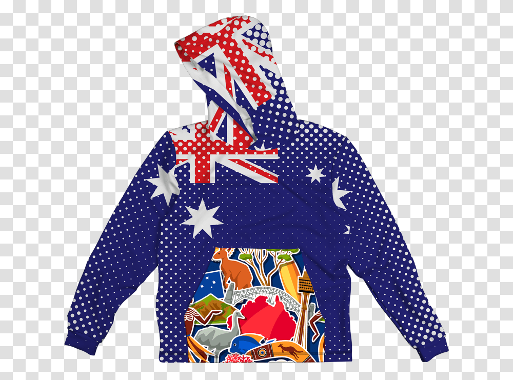 Australian Flag Colors Lightweight Sun Hoodie Hoodie, Apparel, Tree, Plant Transparent Png