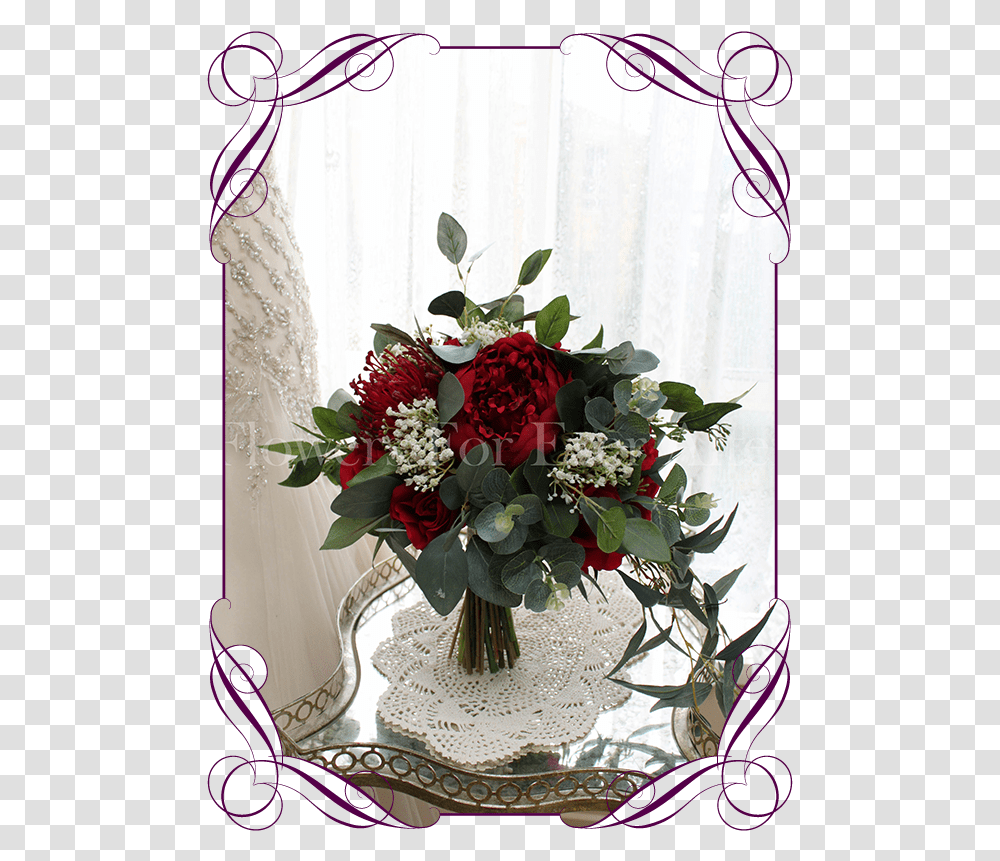 Australian Flowers 4 Image Large Artificial Bridal Bouquet, Graphics, Floral Design, Pattern, Plant Transparent Png