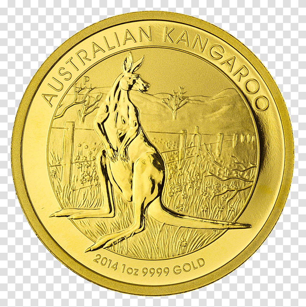 Australian Gold Kangaroo Nugget Gold Australian Kangaroo Coin, Money, Painting Transparent Png