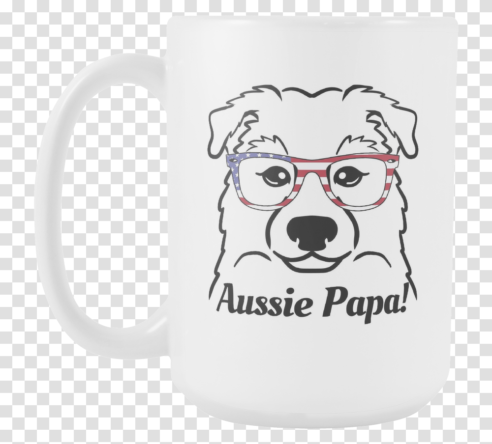 Australian Shepherd Papa Pug, Coffee Cup, Glasses, Accessories, Accessory Transparent Png