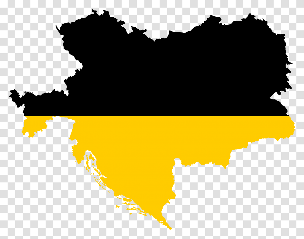 Austria Hungary Flag Map, Silhouette, Outdoors Transparent Png