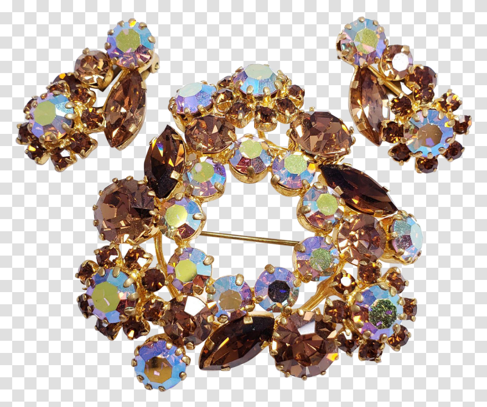 Austrian Aurora Borealis And Amber Colored Crystal Crystal, Accessories, Accessory, Jewelry, Chandelier Transparent Png