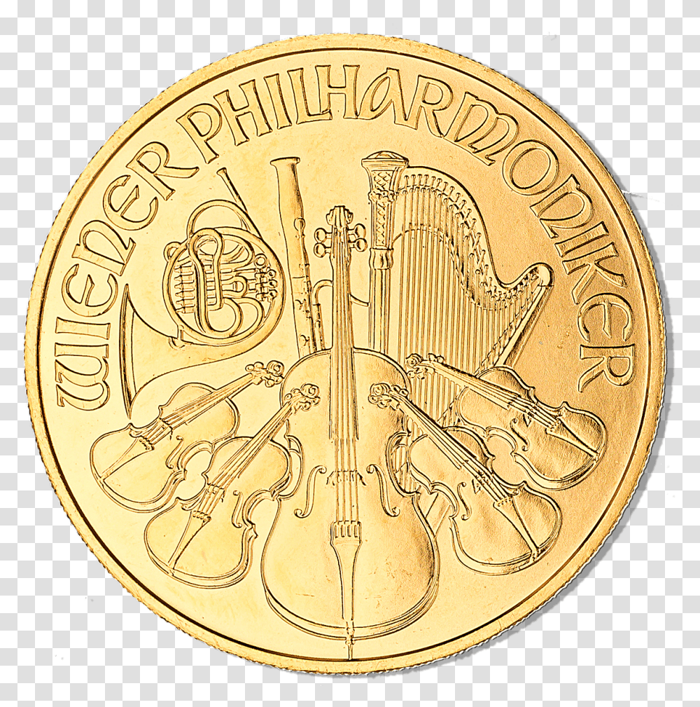 Austrian Gold Philharmonic Coin, Money, Rug Transparent Png