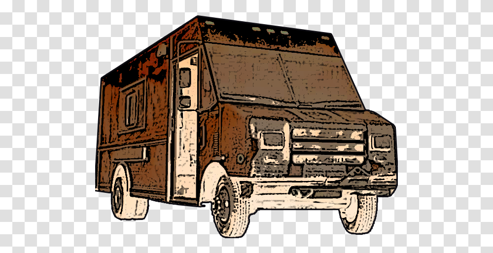 Authentic Bbq Foodtruck In Whitehorse Yukon Truck, Vehicle, Transportation, Van, Caravan Transparent Png