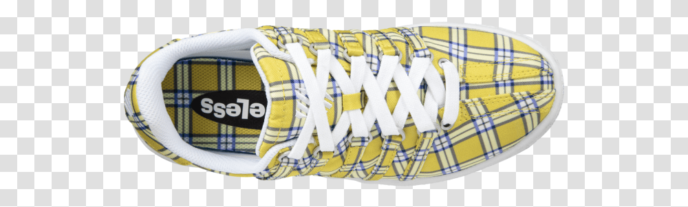 Authentic K Swiss Classic Vn T Clueless Yellow Plaid Plaid, Shoe, Footwear, Running Shoe Transparent Png