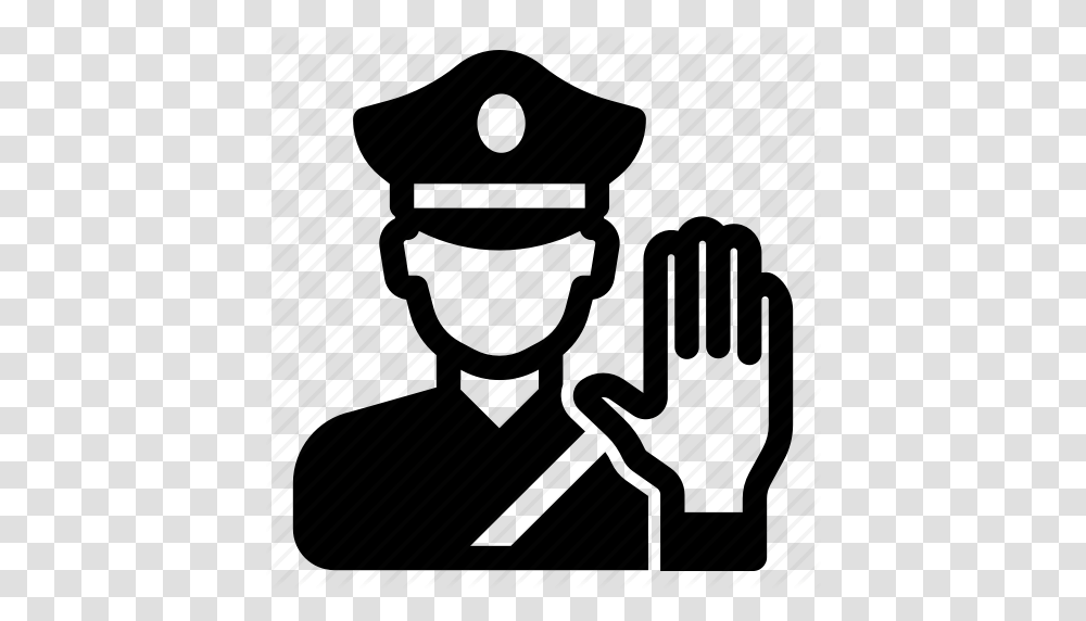 Authority Enforcement Law Officer Police Stop Traffic Icon, Piano, Leisure Activities, Musical Instrument, Appliance Transparent Png