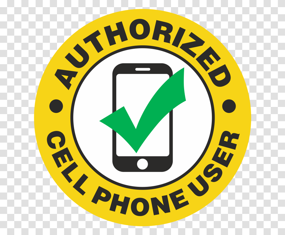 Authorized Cell Phone User Hard Hat Decals Erin's Isle Gaa Club, Label, Electronics, Logo Transparent Png