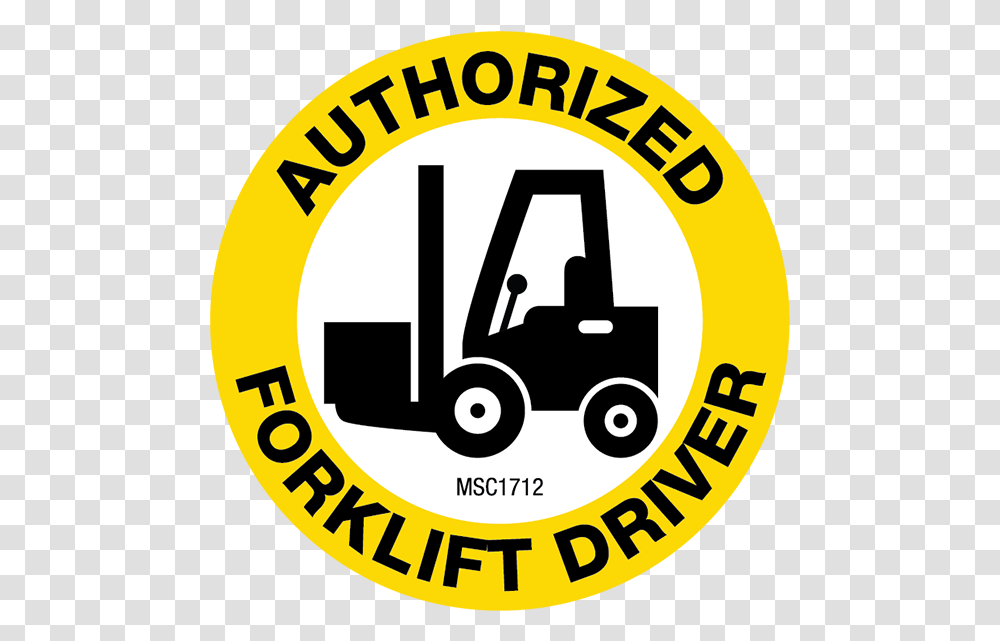 Authorized Forklift Driver Hard Hat Emblem Certified Forklift Operator, Logo, Label Transparent Png