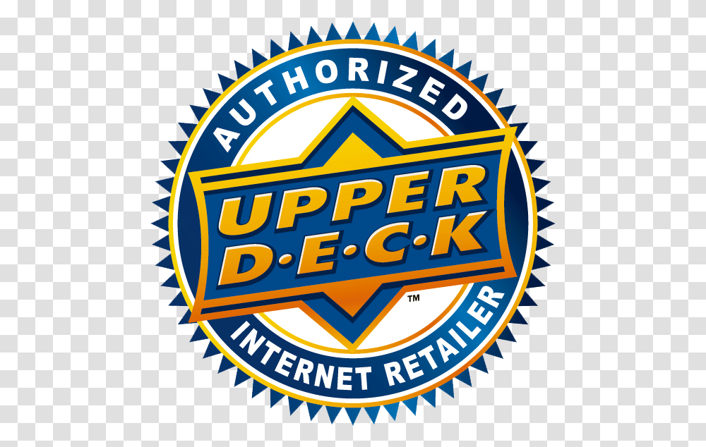 Authorized Internet Retailer Upper Deck, Logo, Trademark, Label Transparent Png