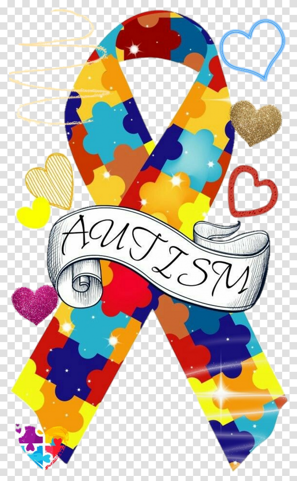 Autism Awareness Ribbon Download Autism Awareness Ribbon, Alphabet Transparent Png