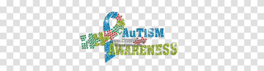 Autism Awareness Ribbon Glitter Rhinestone Transfer Decal Dot, Text, Graphics, Art, Sphere Transparent Png