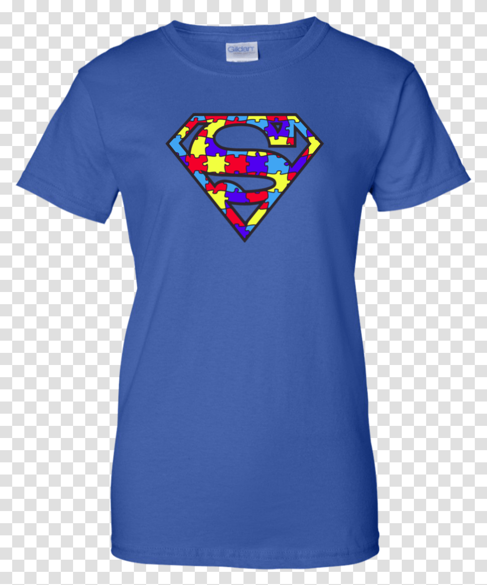 Autism Awareness Superman Logo Light Blue Shirt Hoodie Tank Images, Clothing, Apparel, T-Shirt, Sleeve Transparent Png